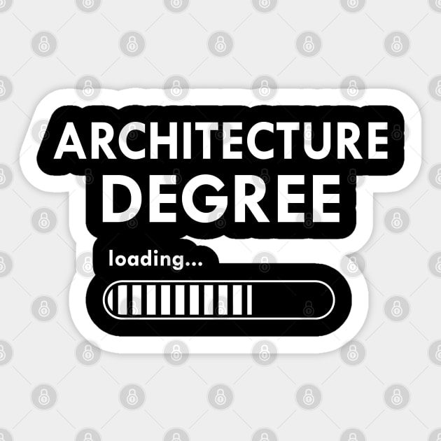 Architecture Degree Loading Sticker by KC Happy Shop